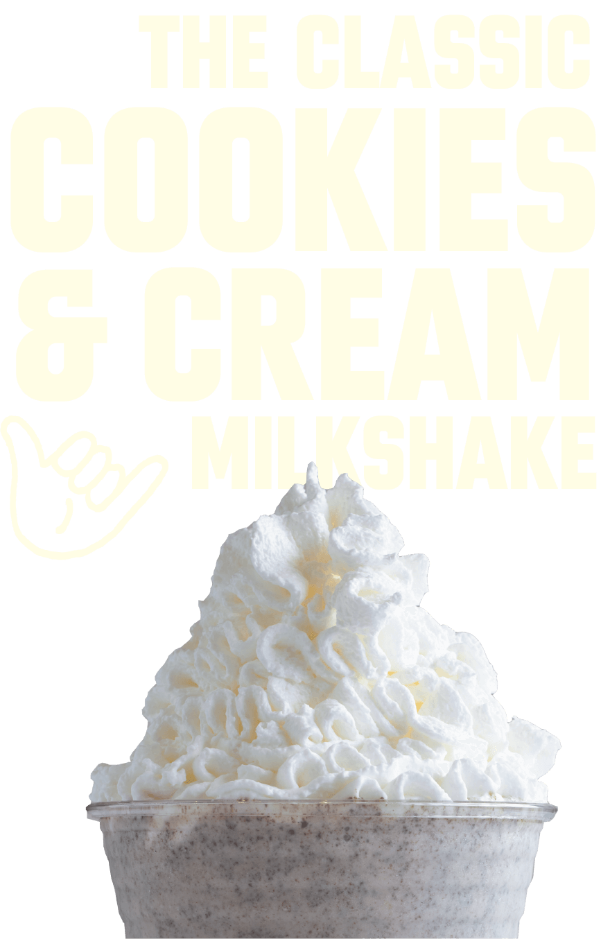 Promotional Image of the Classic Cookies and Cream Shake from Burger Lounge - Mobile Version